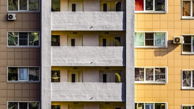Modern urban high-rise buildings in a residential area.