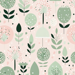 Seamless Floral Pattern, AI Generated
