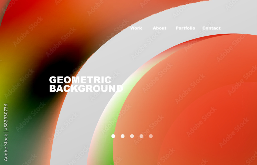 Fototapete Abstract liquid background for your landing page design. Web page for website or mobile app wallpaper