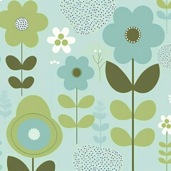 Seamless Floral Pattern, AI Generated