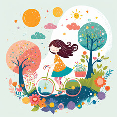 Seamless Floral Pattern, AI Generated