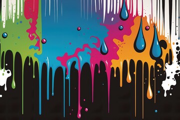 graffiti dripping paint Created with generative AI technology