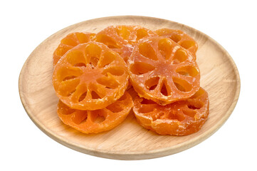 boiled bael fruits in syrup,Thai desserts,Aegle marmelos isolated