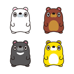 くま イラスト ゆるキャラ セット