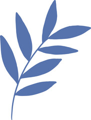 Abstract botanical leaf branch