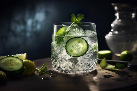 A cucumber-infused gin and tonic