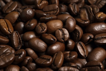 Naklejka premium coffee beans, close up. generative ai