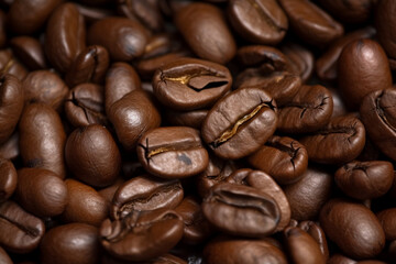 Obraz premium coffee beans, close up. generative ai
