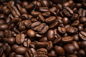 Naklejka premium coffee beans, close up. generative ai