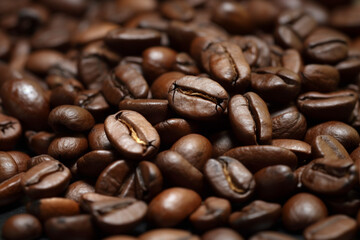 Obraz premium coffee beans, close up. generative ai
