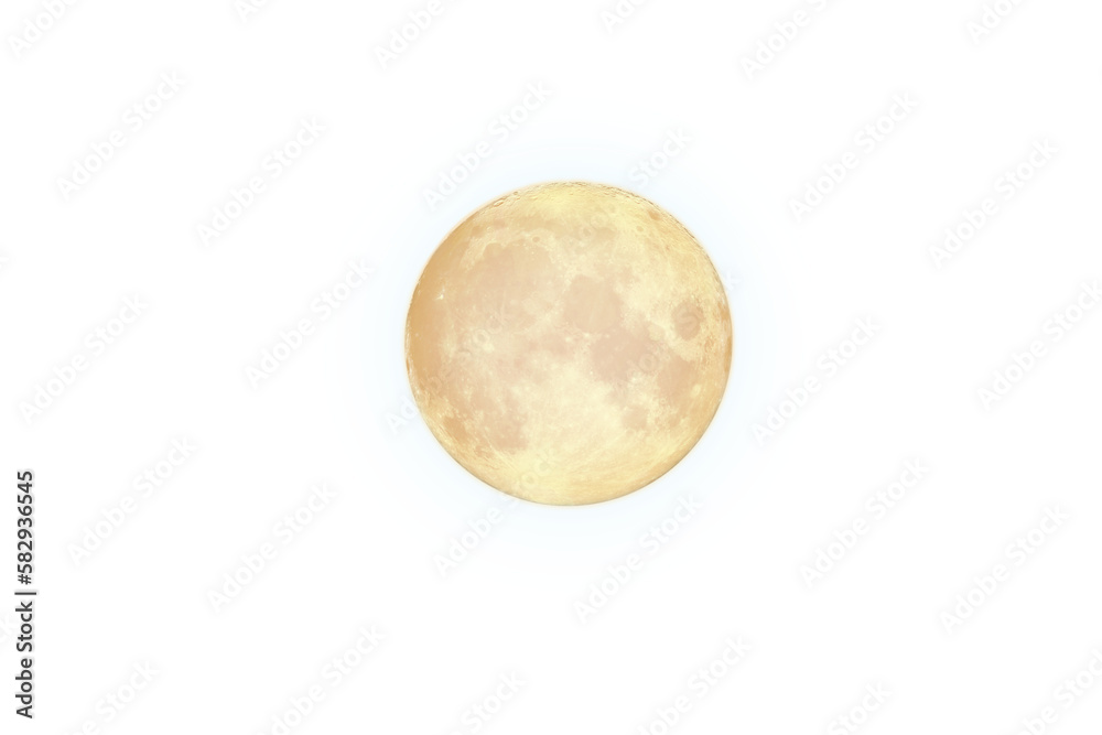 Wall mural full moon with star isolated background.