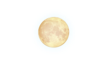 Full moon with star isolated background.