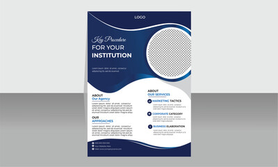 modern business flyer template, abstract business flyer and creative design, IT company flyer and editable vector template design 