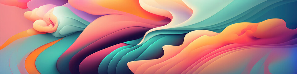 Expansive Abstract Wallpaper in Soft Pastel Nuances