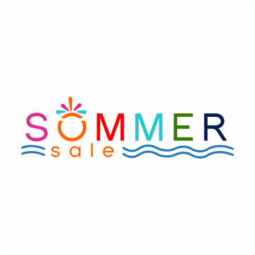 Summer Sale card template. Elements for your design. Summer sale vector illustration.