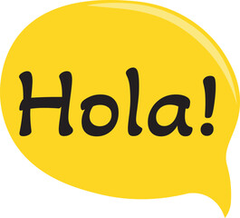 Hola word lettering. Spanish hello text. Hand drawn quote. Brush calligraphy phrase. Vector illustration © WebExCeylon