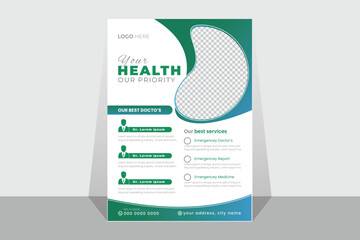 Corporate healthcare and medical cove a4 flyer design template for print Creative medical healthcare flyer poster template design Medical Healthcare Flyer Template | Poster, Brochure for Medical 