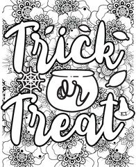 Halloween quotes coloring page.
