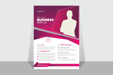poster flyer pamphlet brochure cover design layout space for photo background, vector illustration template in A4 size Business brochure flyer design a4 template Business Flyer Corporate Flyer 