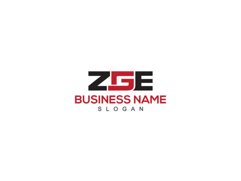 Alphabet Letter ZGE Logo Vector, Colorful ZG zge Business Logo Art With White Background