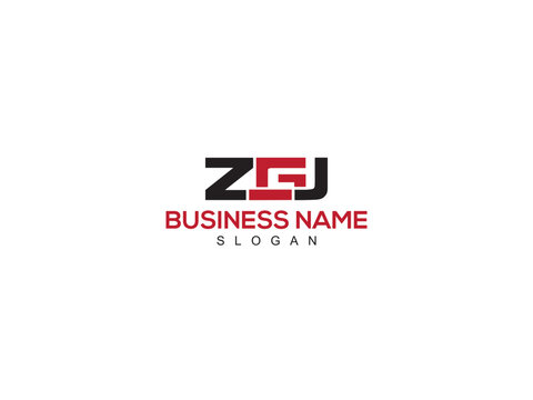 Alphabet Letter ZGJ Logo Vector, Colorful ZG zgj Business Logo Art With White Background