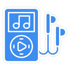 Vector Design Music Player Icon Style