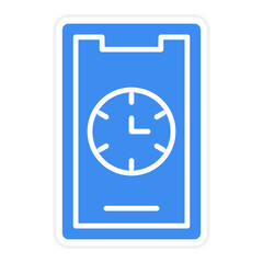 Vector Design Mobile Clock Icon Style