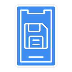 Vector Design Mobile Save Icon Style