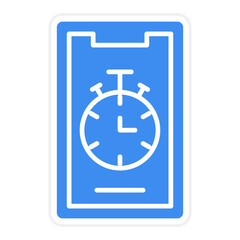 Obraz premium Vector Design Mobile Stopwatch Icon Style