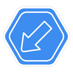 Vector Design Keep Left Icon Style