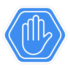 Obraz premium Vector Design Stop Sign Icon Style