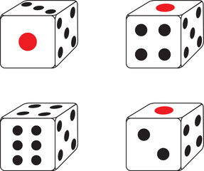 サイコロのイラストセット