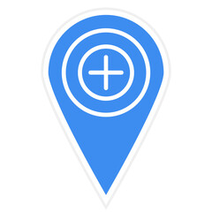 Obraz premium Vector Design Hospital Location Icon Style