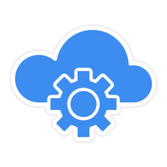 Vector Design Cloud Settings Icon Style