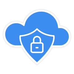 Vector Design Cloud Safety Icon Style