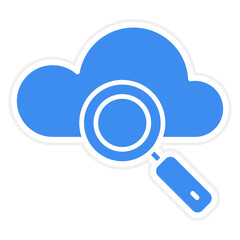 Vector Design Cloud Search Icon Style