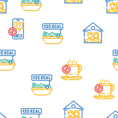 stress headache depression vector seamless pattern