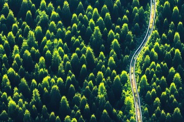 A forest in the spring
