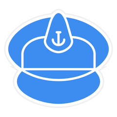 Vector Design Captain Cap Icon Style