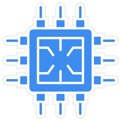 Vector Design CPU Icon Style