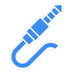 Vector Design Audio Cable Icon Style