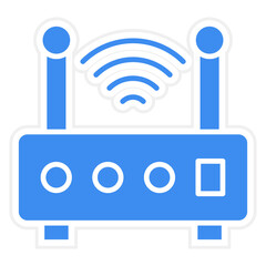 Vector Design Wireless Router Icon Style