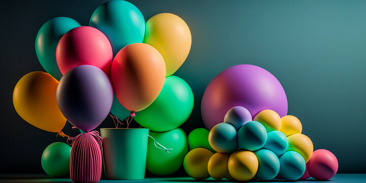 Arranjo de balões para festa infantil
