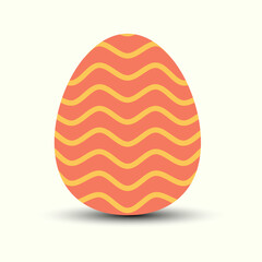 zigzag easter egg vector illustration on yellow background