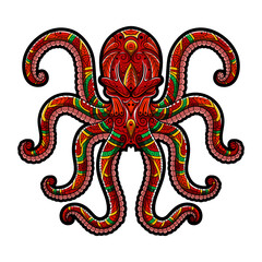 Kraken art mascot logo design
