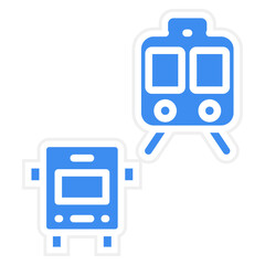 Vector Design Public Transport Icon Style