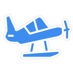 Vector Design Seaplane Icon Style