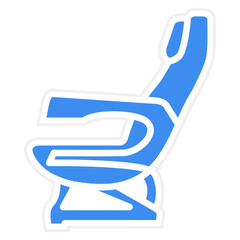 Vector Design Airplane Seat Icon Style