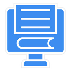 Vector Design Online Exam Icon Style