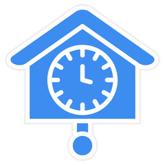 Vector Design Cuckoo Clock Icon Style